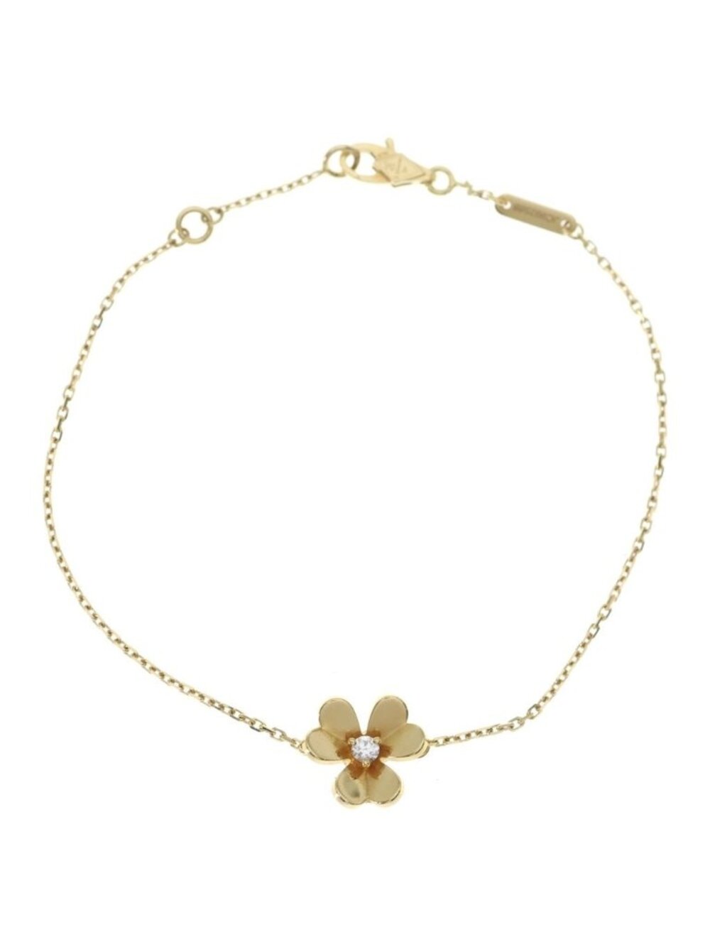 Van Cleef & Arpels Frivole Mini Diamond 18K Yellow Gold Bracelet